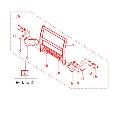 Mahindra Tractor Loader Grill Guard Kit 85901006001 Mahindra
