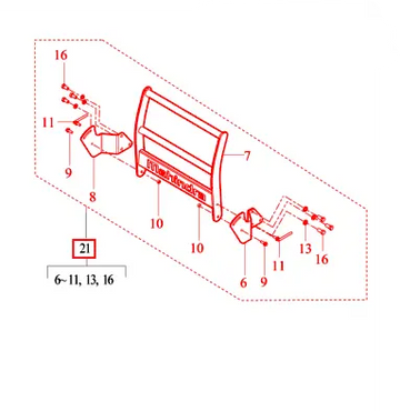 Mahindra Tractor Loader Grill Guard Kit 85901006001 Mahindra