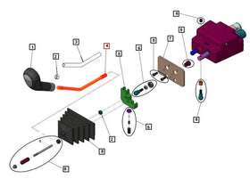Mahindra Tractor Loader Handle Rod KMW14093237 Mahindra Direct Parts