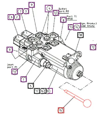 Mahindra Tractor Loader Handle With Pin (L=160) And Ball (40mm) ANS110464S/1 Mahindra Direct Parts