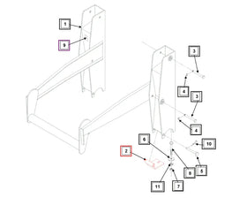 Mahindra Tractor Loader Hinge Assembly KMW10011094 Mahindra
