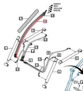 Mahindra Tractor Loader Hose 1680/90° 88103009490 Mahindra Direct Parts
