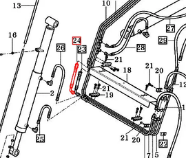 Mahindra Tractor Loader Hose Assy, 290 90ø Hyd 84903009101 Mahindra Direct Parts