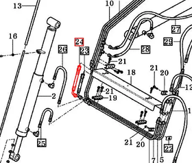 Mahindra Tractor Loader Hose Assy, 290 90ø Hyd 84903009101 Mahindra Direct Parts