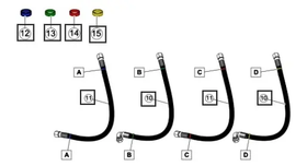 Mahindra Tractor Loader Hose Blue Sleeve 505030-FM Mahindra Direct Parts