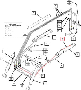 Mahindra Tractor Loader Hose KMW05821506506074 Mahindra Direct Parts