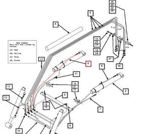 Mahindra Tractor Loader Hose With Wrap KMW05821506506044 Mahindra
