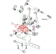 (Sold Out) Mahindra Tractor Loader Hydraulic Control Valve BUH25414