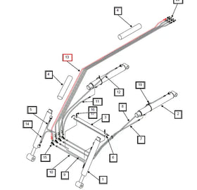 Mahindra Tractor Loader Hydraulic Hose 1/4x83 KMW05821106506083 Mahindra Direct Parts