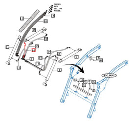Mahindra Tractor Loader Hydraulic Hose 350/90 Degrees 88103009471 Mahindra Direct Parts
