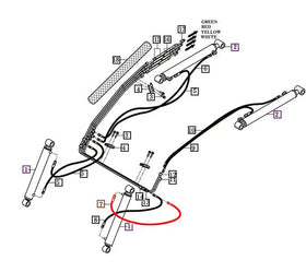 Mahindra Tractor Loader Hydraulic Hose 87503009231 Mahindra Direct Parts