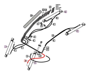 Mahindra Tractor Loader Hydraulic Hose 87503009240 Mahindra Direct Parts