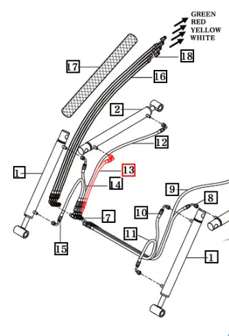 Mahindra Tractor Loader Hydraulic Hose 88103009461