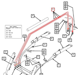 Mahindra Tractor Loader Hydraulic Hose KMW05821106506110 Mahindra Direct Parts