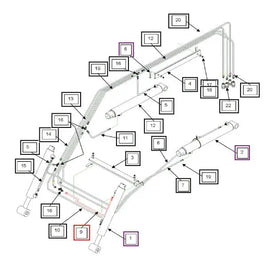 Mahindra Tractor Loader Hydraulic Hose KMW05821506506045 Mahindra