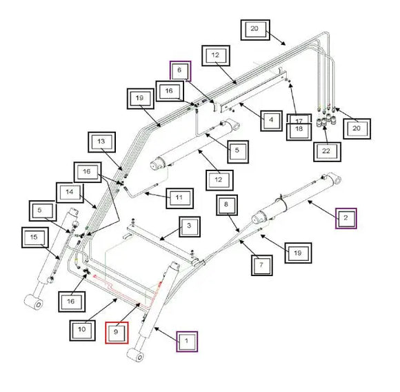 Mahindra Tractor Loader Hydraulic Hose KMW05821506506045 Mahindra