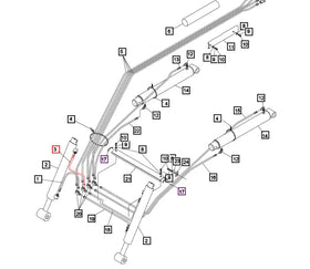 Mahindra Tractor Loader Hydraulic Hose KMW05822506506016 Mahindra Direct Parts