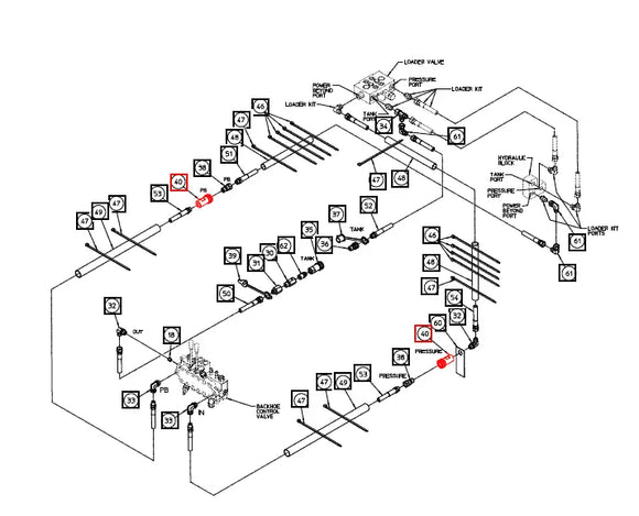 Mahindra Tractor Loader Hydraulic Line Coupler Body AME011304 Mahindra Direct Parts