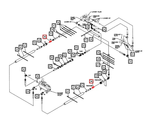 Mahindra Tractor Loader Hydraulic Line Coupler Nose AME011298 Mahindra Direct Parts