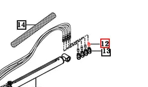 Mahindra Tractor Loader Hydraulic Union - PF3/8 PT1/2 81203000090 Mahindra Direct Parts