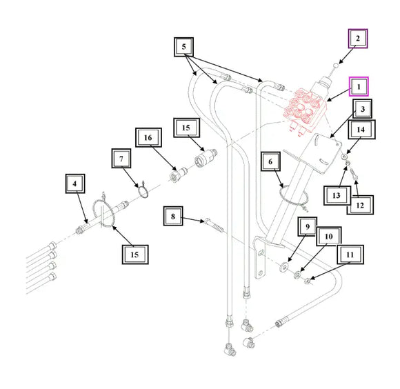 Mahindra Tractor Loader Hydraulic Valve KMW15902071 Mahindra Direct Parts