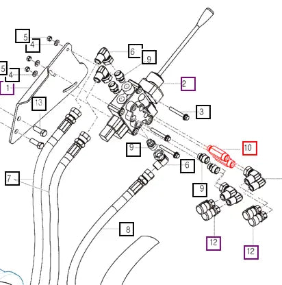 Mahindra Tractor Loader Hydraulic Valve Union 72 85403005030 Mahindra Direct Parts