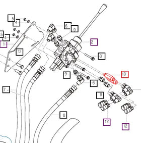 Mahindra Tractor Loader Hydraulic Valve Union 72 85403005030 Mahindra Direct Parts