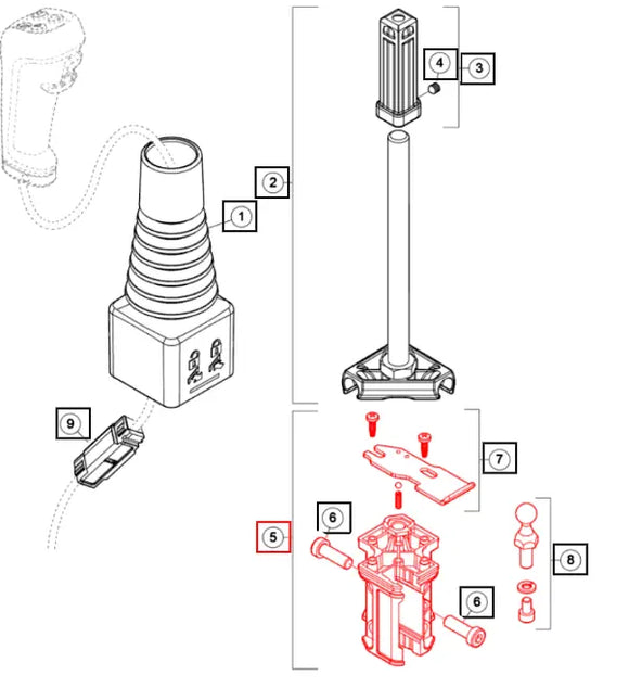 Mahindra Tractor Loader Joystick Base 59033010ALO Mahindra Direct Parts