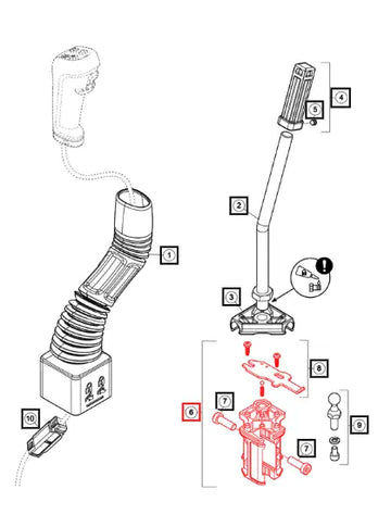 Mahindra Tractor Loader Joystick Base 59033019ALO Mahindra Direct Parts
