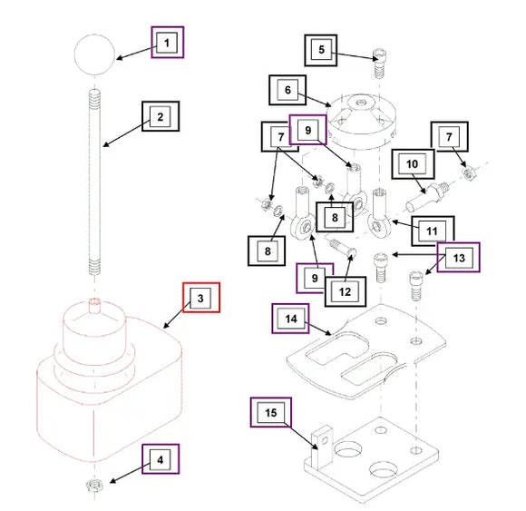 Mahindra Tractor Loader Joystick Boot KMW14091188 Mahindra Direct Parts