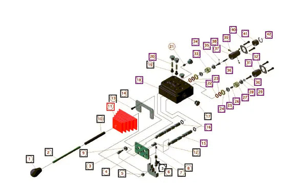 Mahindra Tractor Loader Joystick Boot KMW14093113 Mahindra Direct Parts