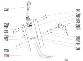 Mahindra Tractor Loader Joystick Cable 583231 Mahindra Direct Parts