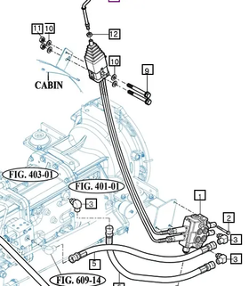 Mahindra Tractor Loader Joystick Cable 700 12395162531 Mahindra Direct Parts