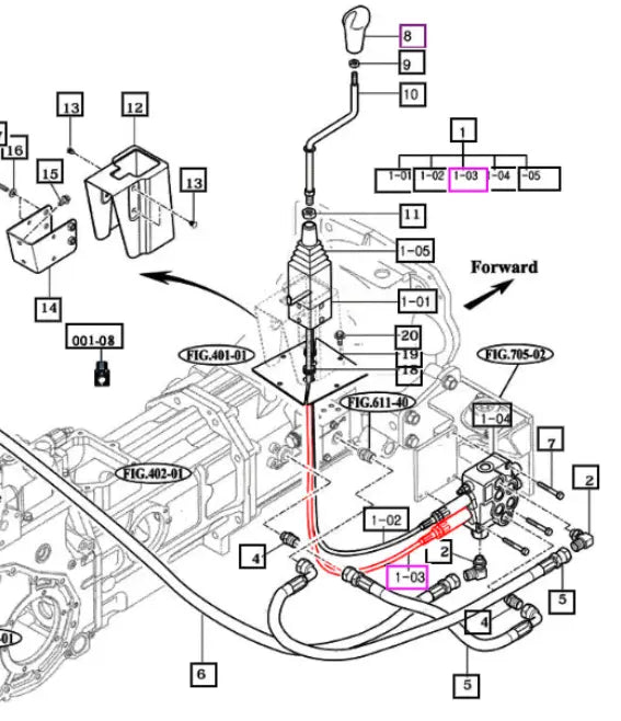 Mahindra Tractor Loader Joystick Cable 720 mm Long 19995162541 Mahindra