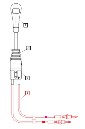 Mahindra Tractor Loader Joystick Cables 1420mm KMW14083113 Mahindra