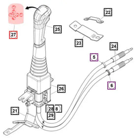 Mahindra Tractor Loader Joystick Decal 59033050ALO Mahindra Direct Parts