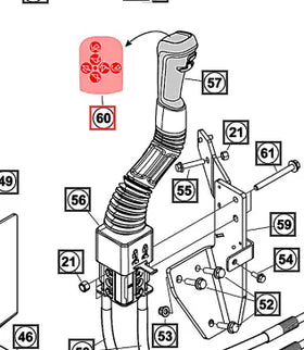 Mahindra Tractor Loader Joystick Decal 60085803ALO Mahindra Direct Parts