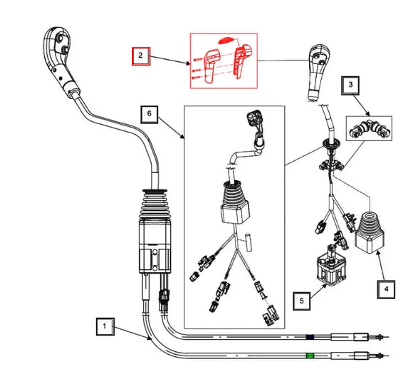 Mahindra Tractor Loader Joystick Knob Kit KMW14083078 Mahindra Direct Parts