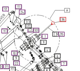 Mahindra Tractor Loader Joystick Knob TA8NBC012400 Mahindra Direct Parts
