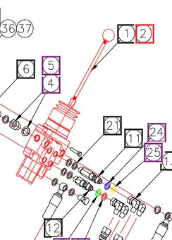 Mahindra Tractor Loader Joystick Lever 801Z180J00 Mahindra Direct Parts