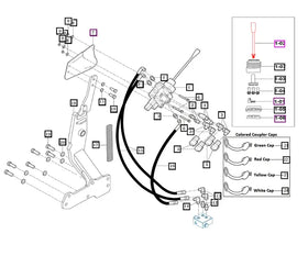 Mahindra Tractor Loader Joystick Lever 8830891 Mahindra Direct Parts