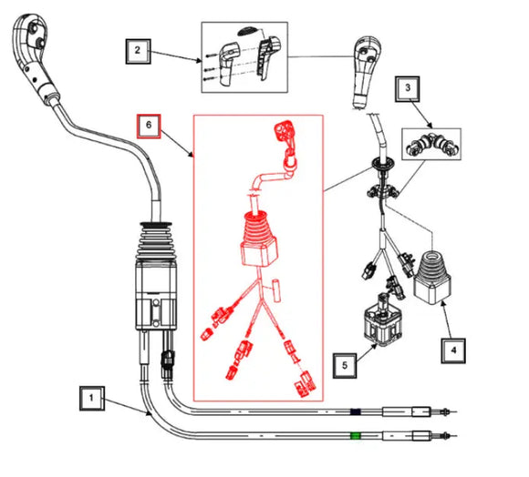 Mahindra Tractor Loader Joystick Lever Assembly KMW14083083 Mahindra