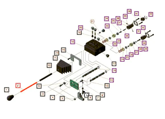Mahindra Tractor Loader Joystick Lever Rod KMW14093192 Mahindra