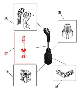 Mahindra Tractor Loader Joystick Lever (For Cab Model) KMW14083101 Mahindra Direct Parts