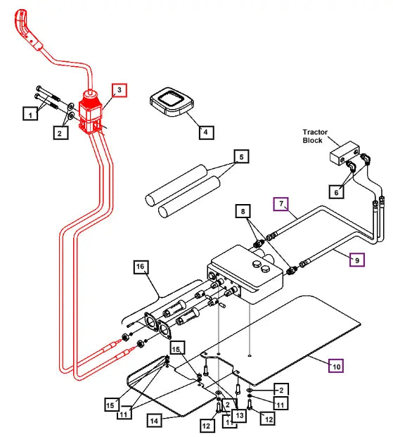 Mahindra Tractor Loader Joystick With Cables IL-14613 Mahindra