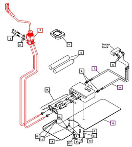 Mahindra Tractor Loader Joystick With Cables IL-14613 Mahindra