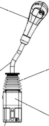 Mahindra Tractor Loader Joystick assembly (No Cables) KMW14083106 Mahindra