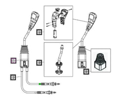 (Limited Availability) Mahindra Tractor Loader Joystick with Cables 204782