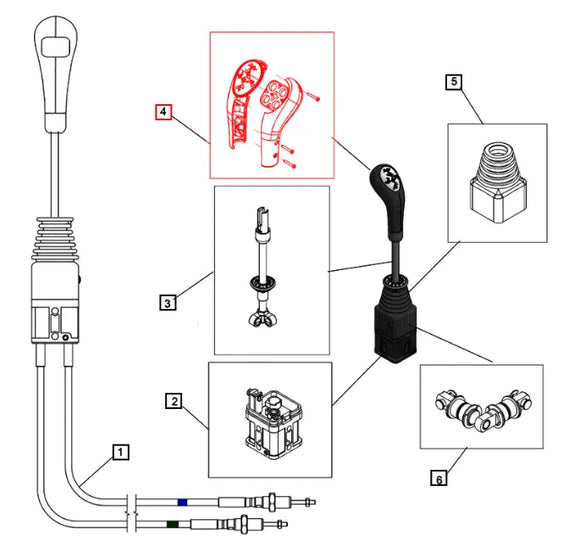 Mahindra Tractor Loader Knob Kit KMW14083093 Mahindra Direct Parts