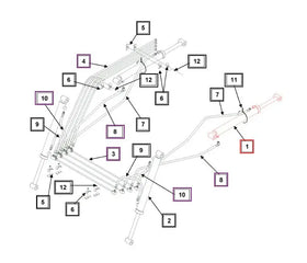Mahindra Tractor Loader Lift Cylinder KMW31602097 Mahindra Direct Parts